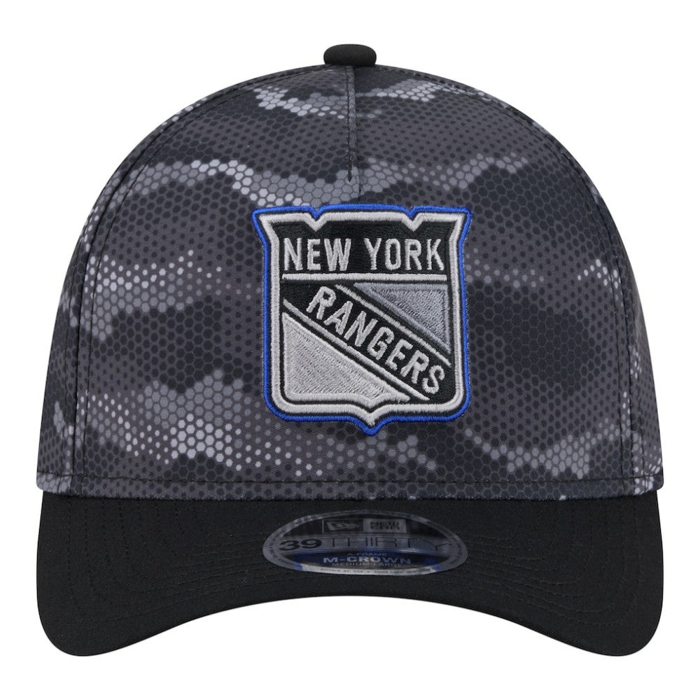 New York Rangers New Era Zero Dark 39THIRTY Flex Hat - Black Hats