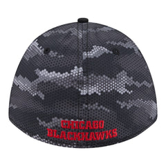 Chicago Blackhawks New Era Zero Dark 39THIRTY Flex Hat - Black Hats