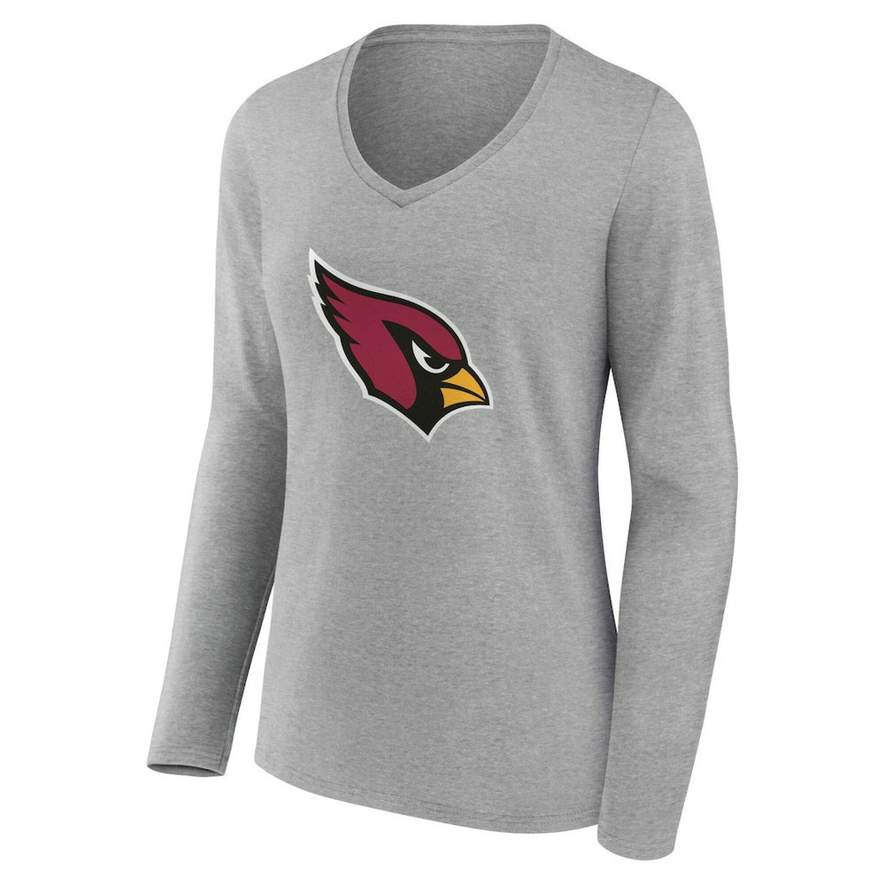 Arizona Cardinals Women's Team Authentic Personalized Name & Number Long Sleeve V-Neck T-Shirt - Gray discount