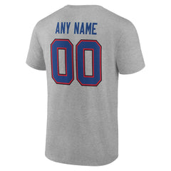 Buffalo Bills Team Authentic Personalized Name & Number T-Shirt - Gray online