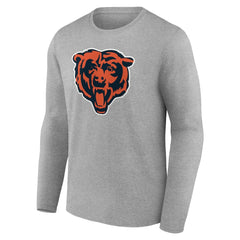 Chicago Bears Team Authentic Personalized Name & Number Long Sleeve T-Shirt - Gray cheap