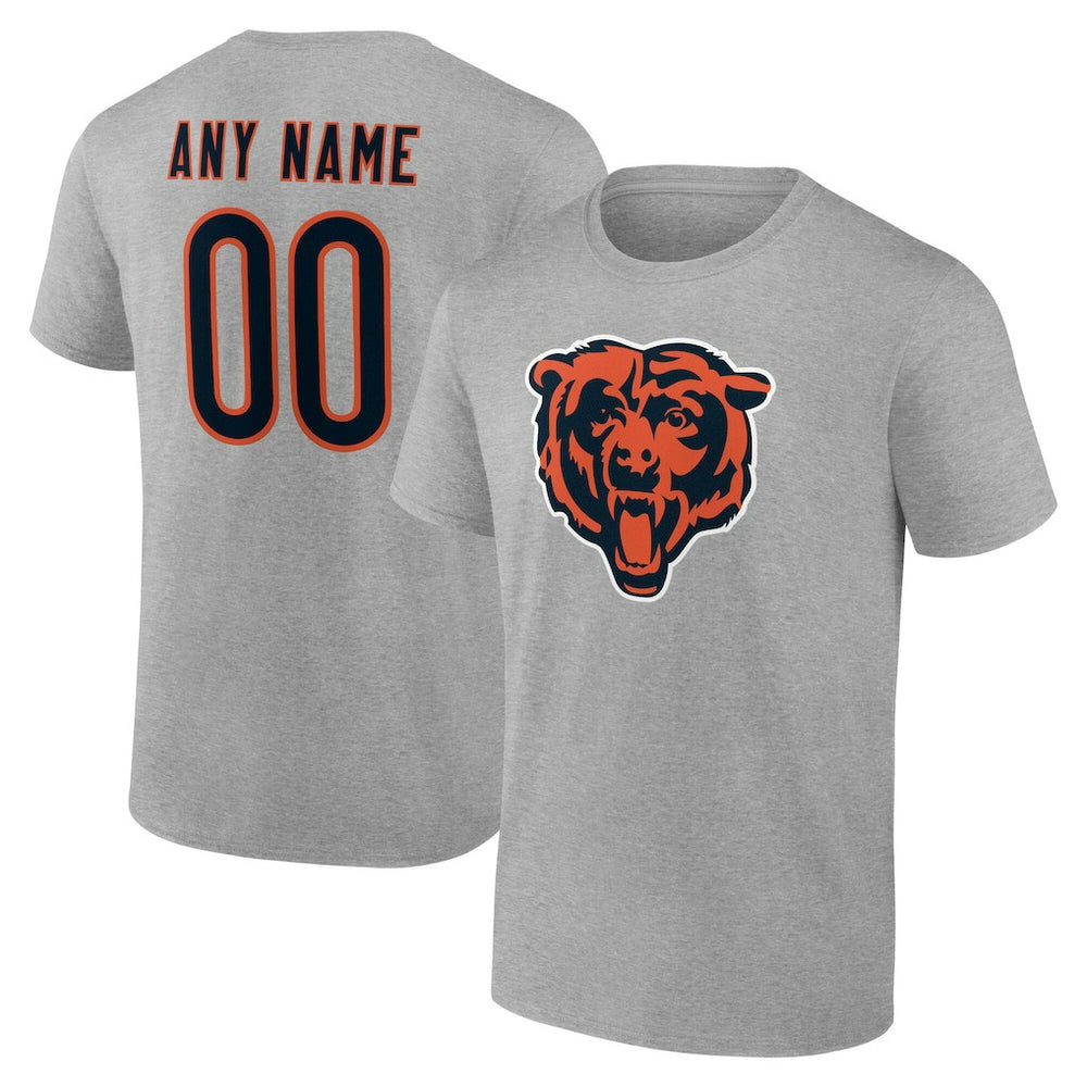 Chicago Bears Team Authentic Personalized Name & Number T-Shirt - Gray online