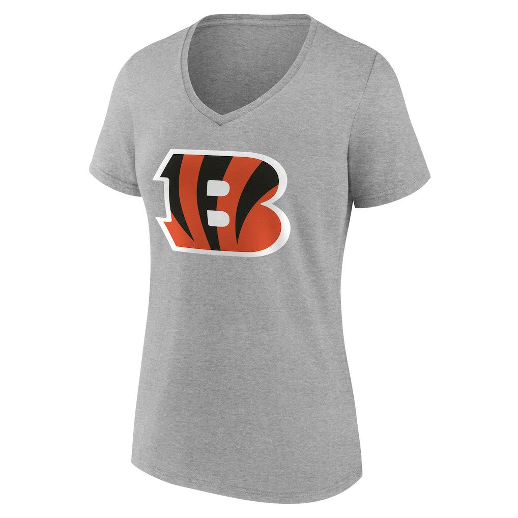 Cincinnati Bengals Women's Team Authentic Personalized Name & Number V-Neck T-Shirt - Gray outlet