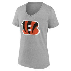 Cincinnati Bengals Women's Team Authentic Personalized Name & Number V-Neck T-Shirt - Gray outlet