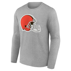 Cleveland Browns Team Authentic Personalized Name & Number Long Sleeve T-Shirt - Gray outlet