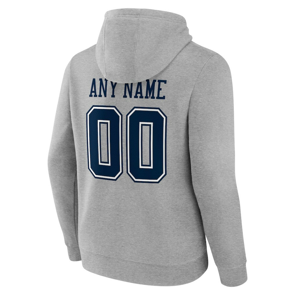 Dallas Cowboys Team Authentic Personalized Name & Number Hoodie - Gray discount