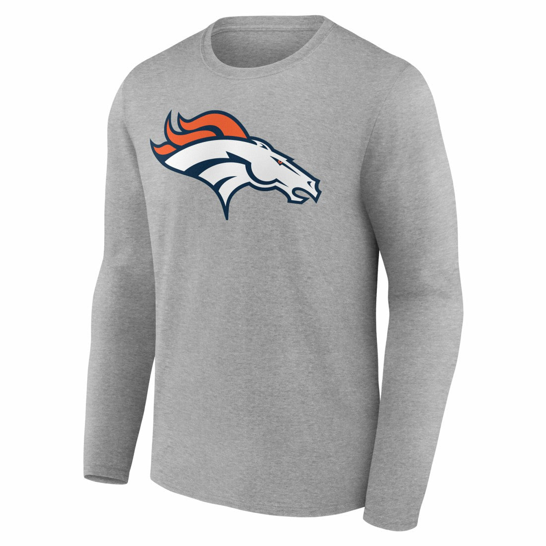 Denver Broncos Team Authentic Personalized Name & Number Long Sleeve T-Shirt - Gray sale