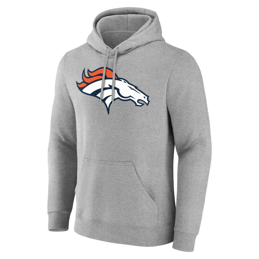 Denver Broncos Team Authentic Personalized Name & Number Hoodie - Gray on sale