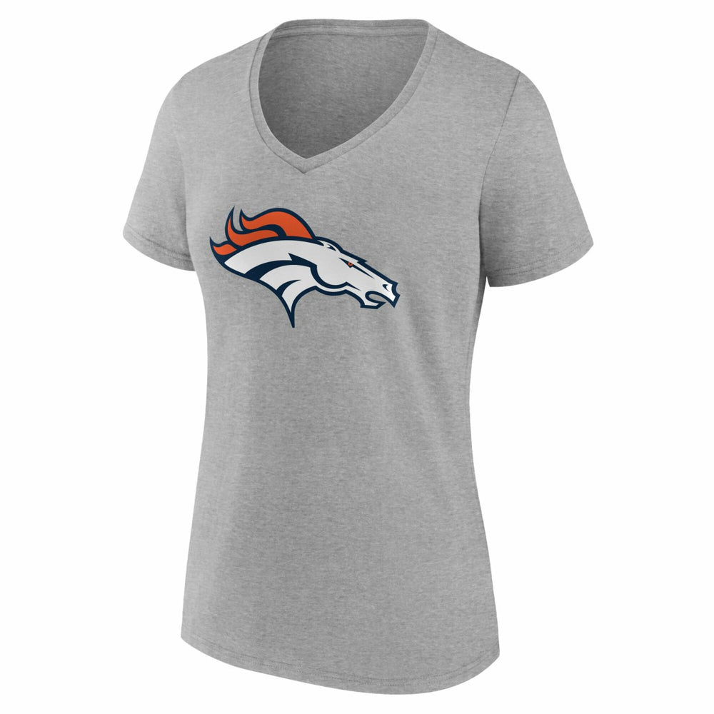 Denver Broncos Women's Team Authentic Personalized Name & Number V-Neck T-Shirt - Gray outlet