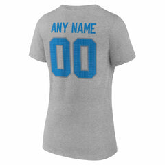 Detroit Lions Women's Team Authentic Personalized Name & Number V-Neck T-Shirt - Gray online