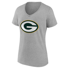 Green Bay Packers Women's Team Authentic Personalized Name & Number V-Neck T-Shirt - Gray online