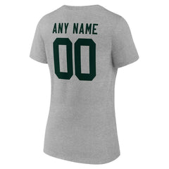 Green Bay Packers Women's Team Authentic Personalized Name & Number V-Neck T-Shirt - Gray online