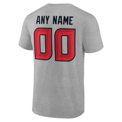 Houston Texans Team Authentic Personalized Name & Number T-Shirt - Gray discount