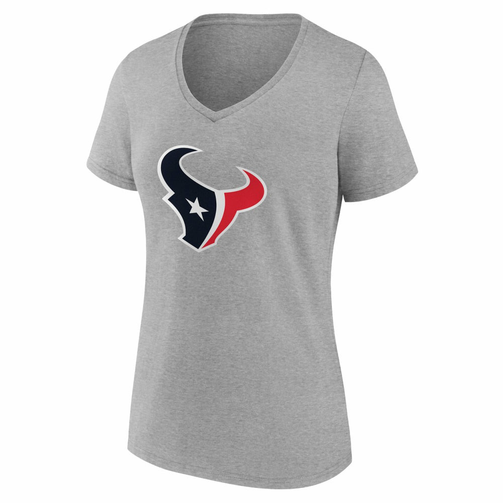 Houston Texans Women's Team Authentic Personalized Name & Number V-Neck T-Shirt - Gray sale