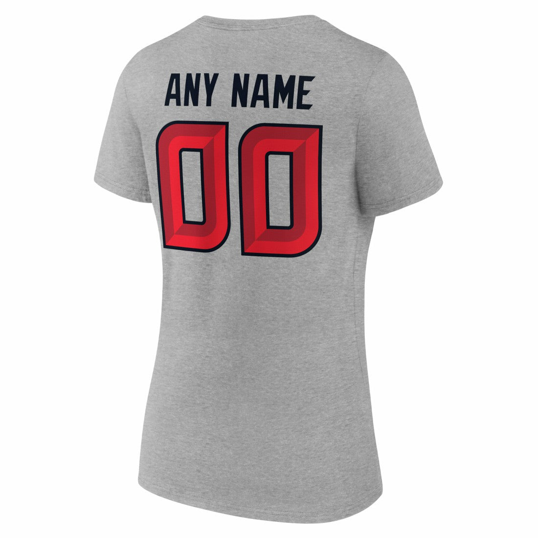 Houston Texans Women's Team Authentic Personalized Name & Number V-Neck T-Shirt - Gray sale