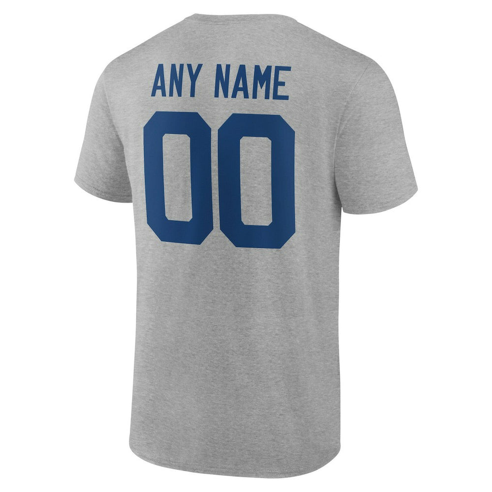 Indianapolis Colts Team Authentic Personalized Name & Number T-Shirt - Gray cheap