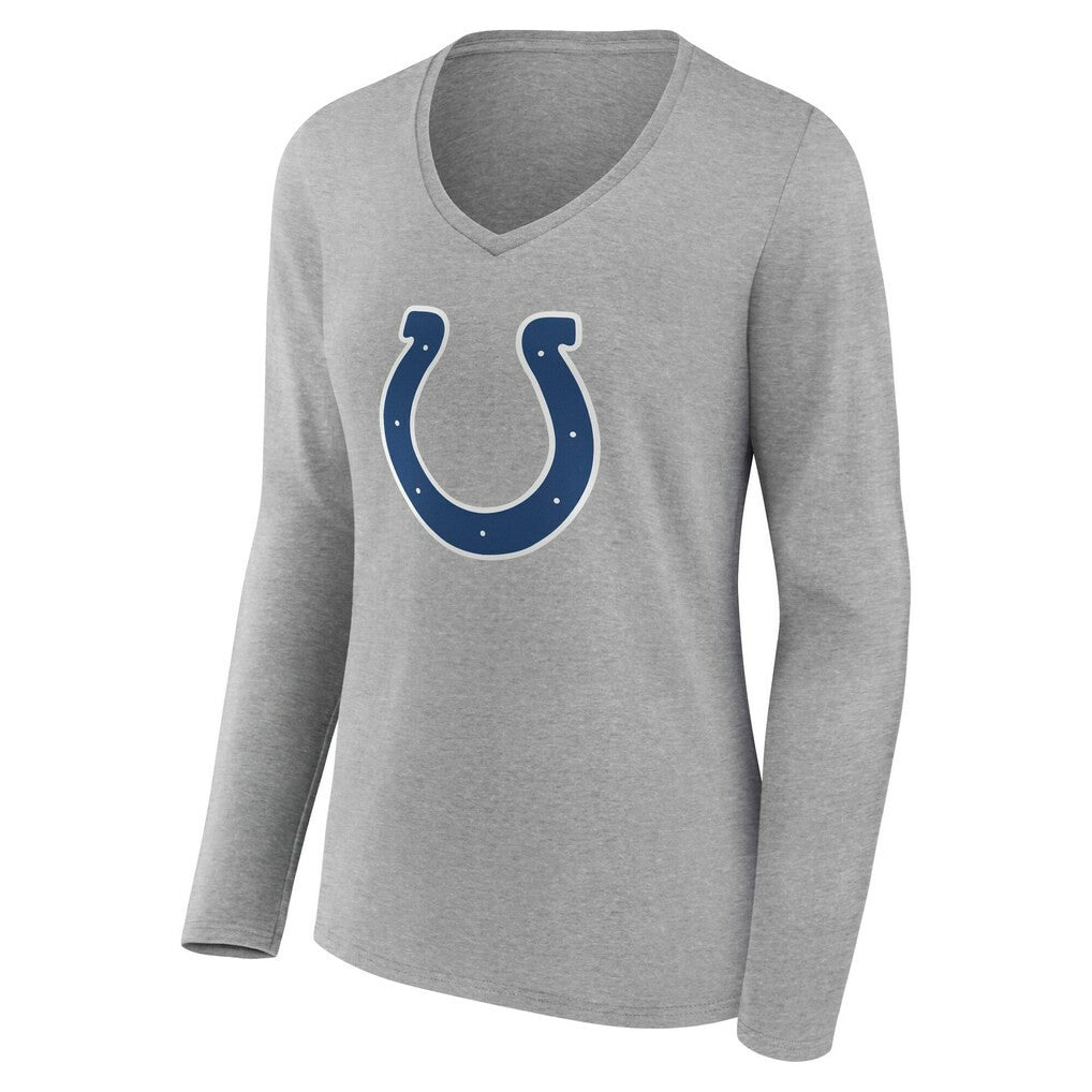 Indianapolis Colts Women's Team Authentic Personalized Name & Number Long Sleeve V-Neck T-Shirt - Gray cheap