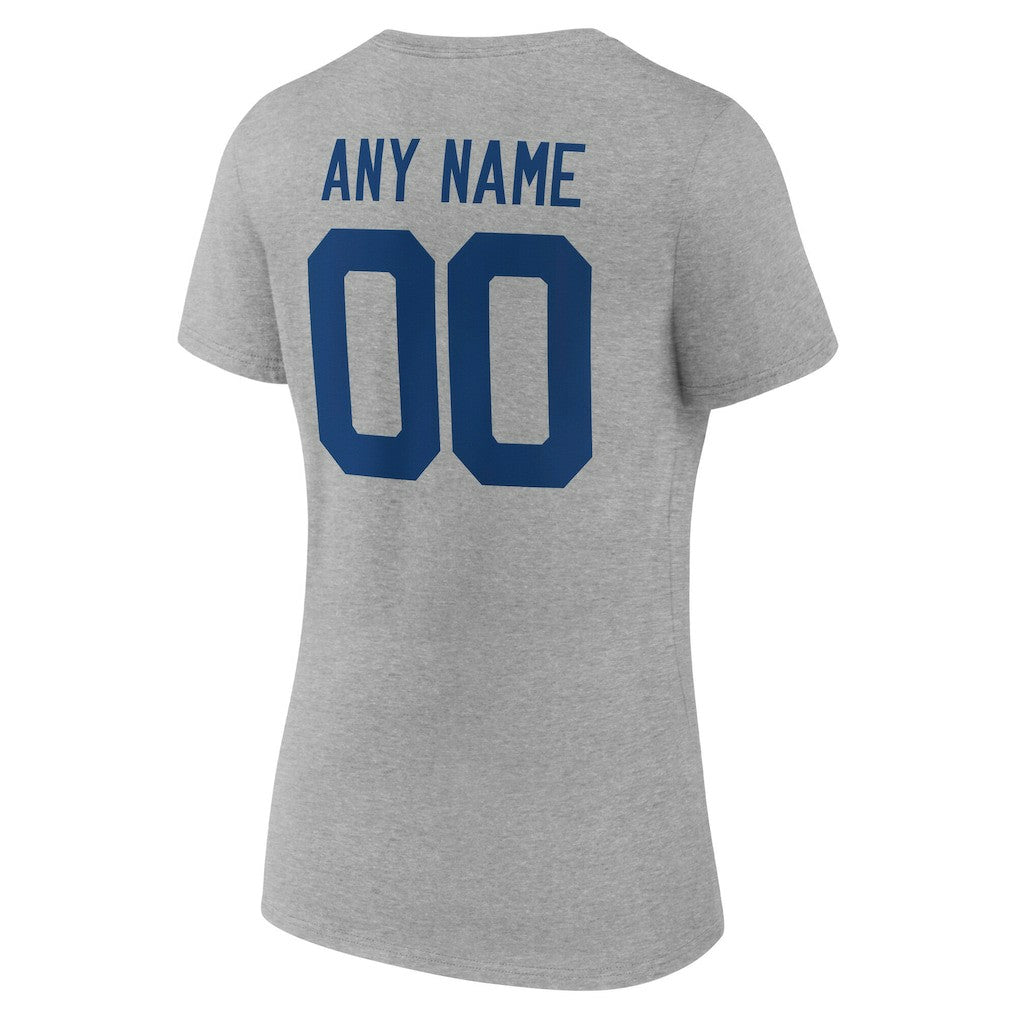 Indianapolis Colts Women's Team Authentic Personalized Name & Number V-Neck T-Shirt - Gray sale