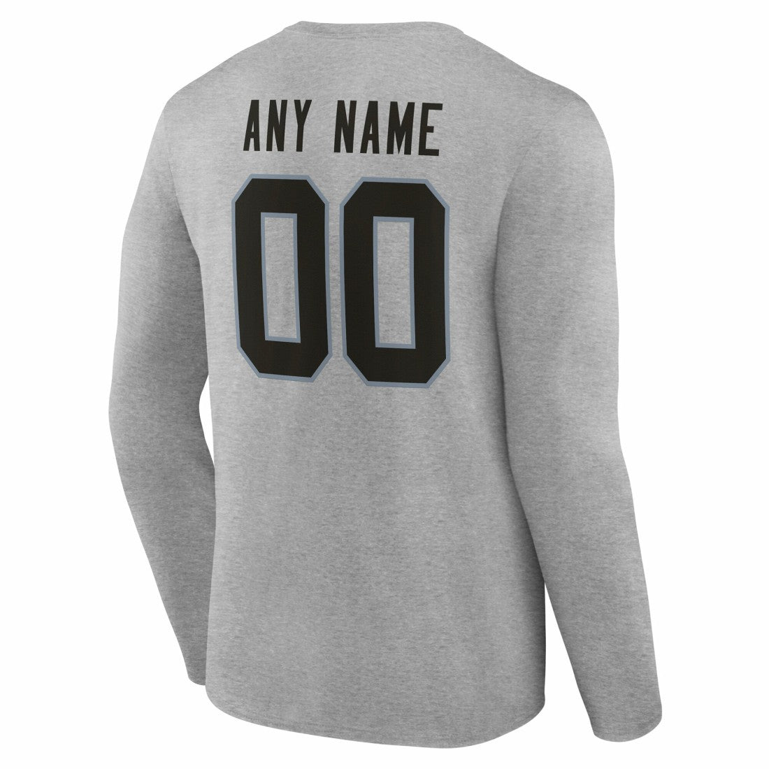 Las Vegas Raiders Team Authentic Personalized Name & Number Long Sleeve T-Shirt - Gray online