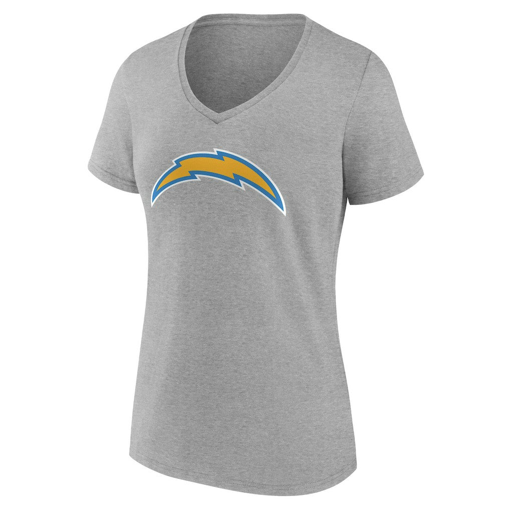 Los Angeles Chargers Women's Team Authentic Personalized Name & Number V-Neck T-Shirt - Gray sale