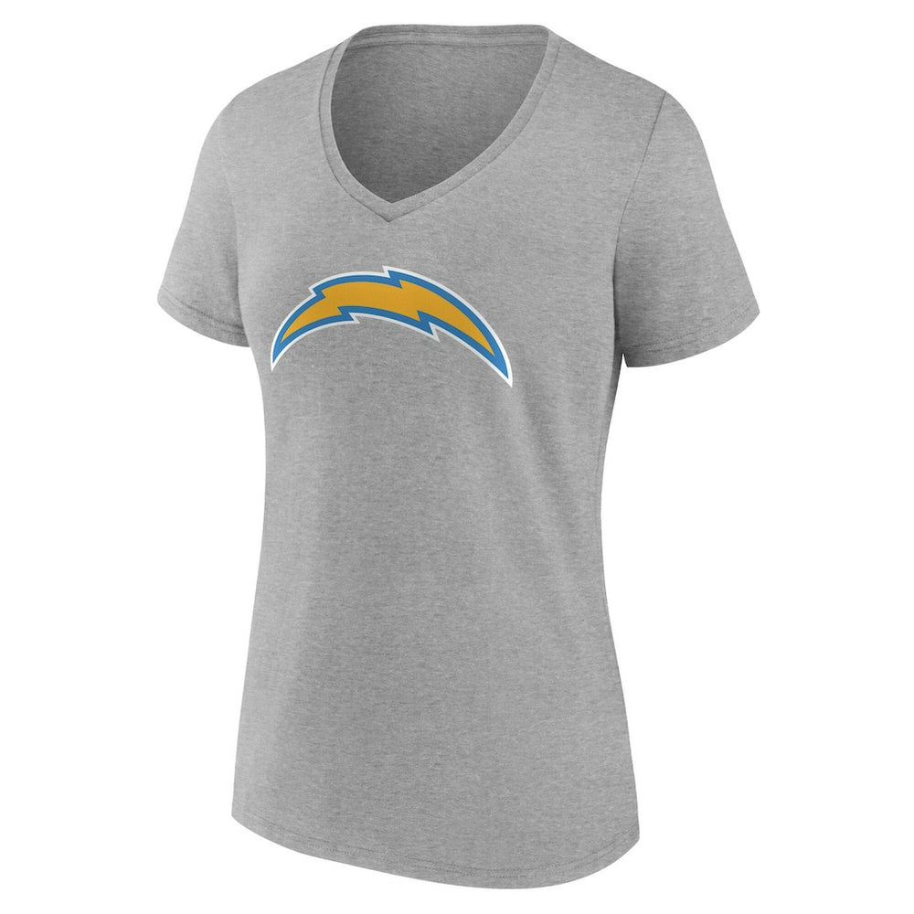 Los Angeles Chargers Women's Team Authentic Personalized Name & Number V-Neck T-Shirt - Gray sale