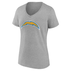 Los Angeles Chargers Women's Team Authentic Personalized Name & Number V-Neck T-Shirt - Gray sale