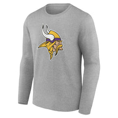 Minnesota Vikings Team Authentic Personalized Name & Number Long Sleeve T-Shirt - Gray sale