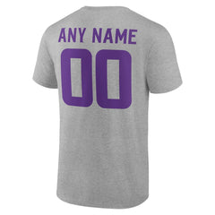 Minnesota Vikings Team Authentic Personalized Name & Number T-Shirt - Gray online