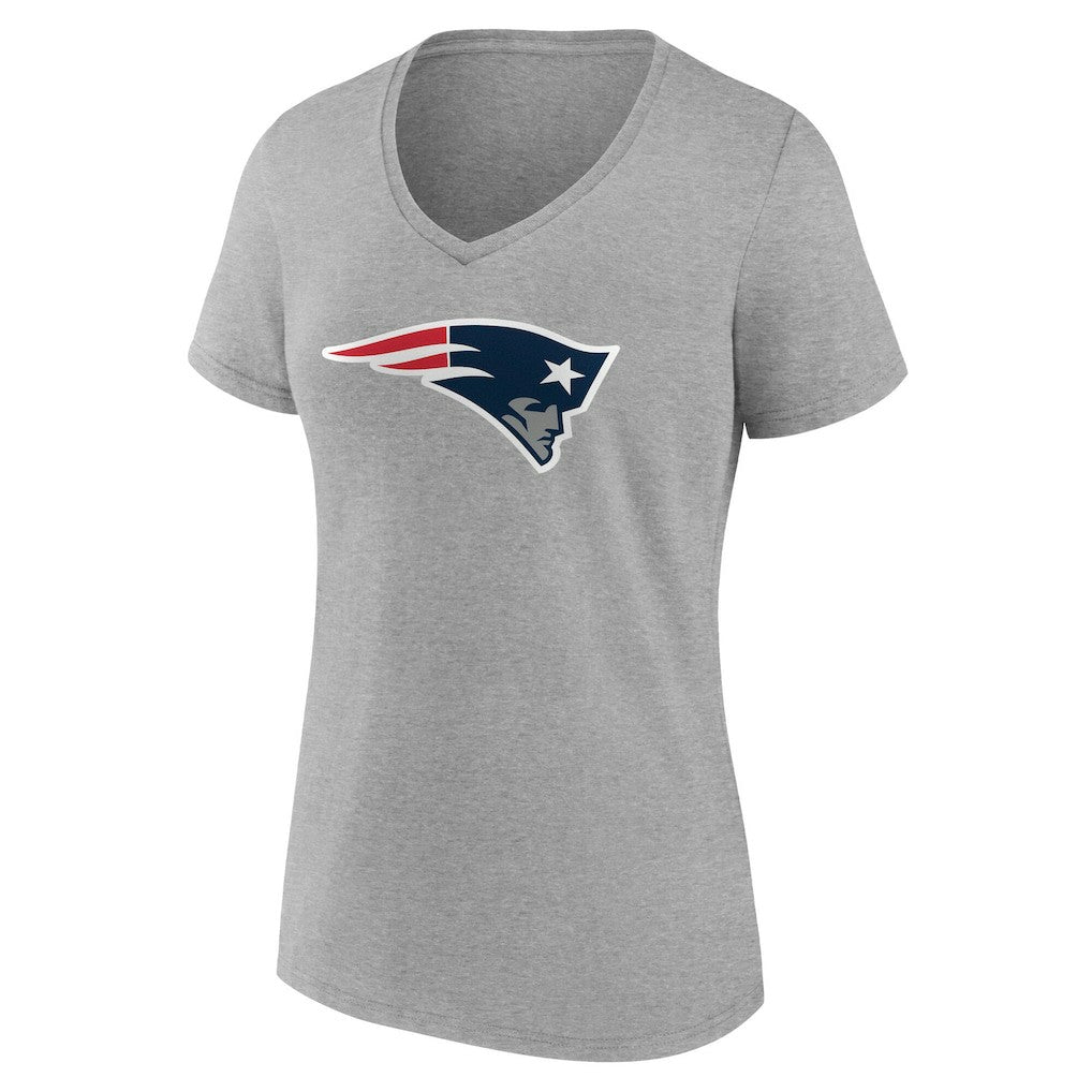 New England Patriots Women's Team Authentic Personalized Name & Number V-Neck T-Shirt - Gray sale