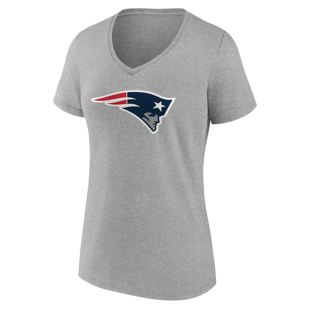 New England Patriots Women's Team Authentic Personalized Name & Number V-Neck T-Shirt - Gray sale