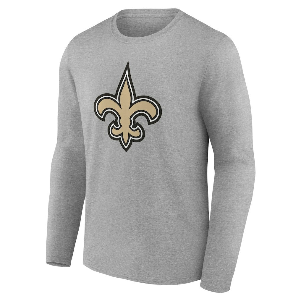 New Orleans Saints Team Authentic Personalized Name & Number Long Sleeve T-Shirt - Gray on sale