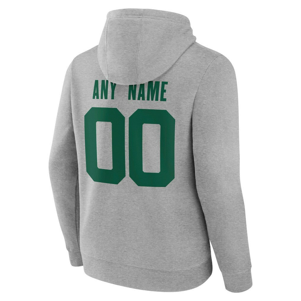 New York Jets Team Authentic Personalized Name & Number Hoodie - Gray for sale