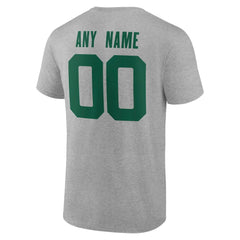 New York Jets Team Authentic Personalized Name & Number T-Shirt - Gray for sale