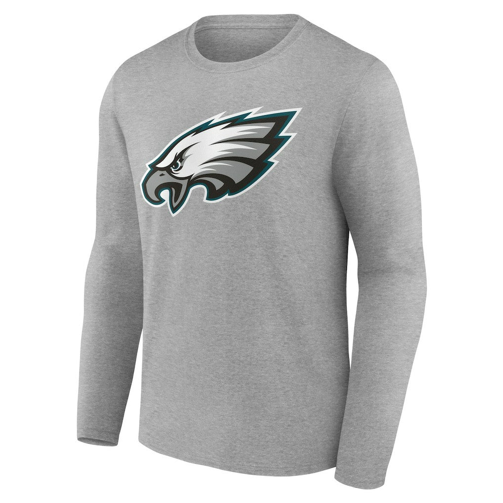 Philadelphia Eagles Team Authentic Personalized Name & Number Long Sleeve T-Shirt - Gray on sale