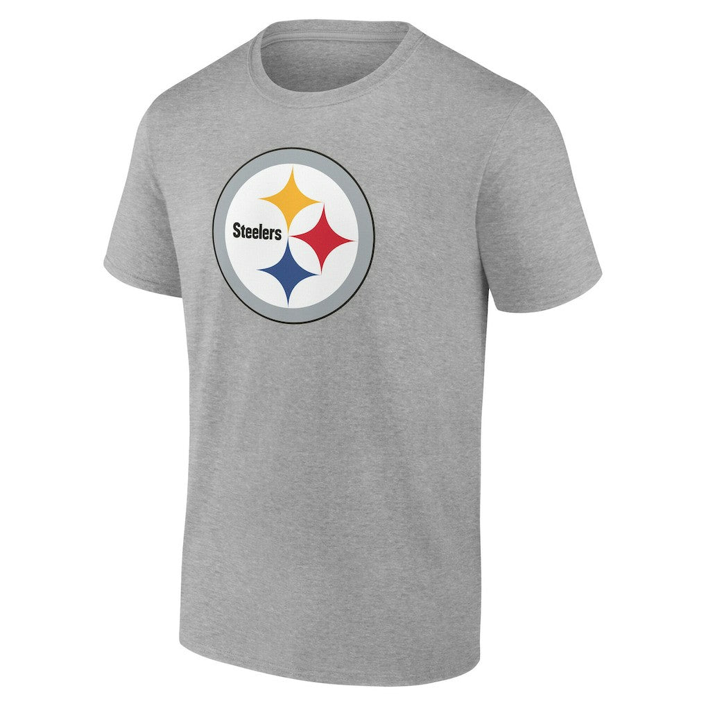 Pittsburgh Steelers Team Authentic Personalized Name & Number T-Shirt - Gray discount