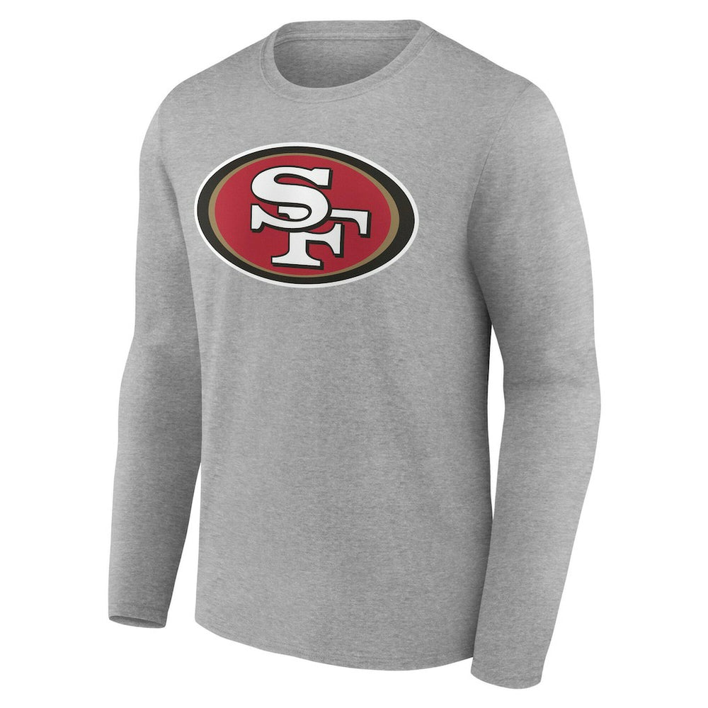 San Francisco 49ers Team Authentic Personalized Name & Number Long Sleeve T-Shirt - Gray for sale