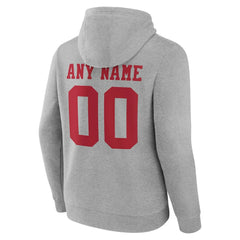 San Francisco 49ers Team Authentic Personalized Name & Number Hoodie - Gray online