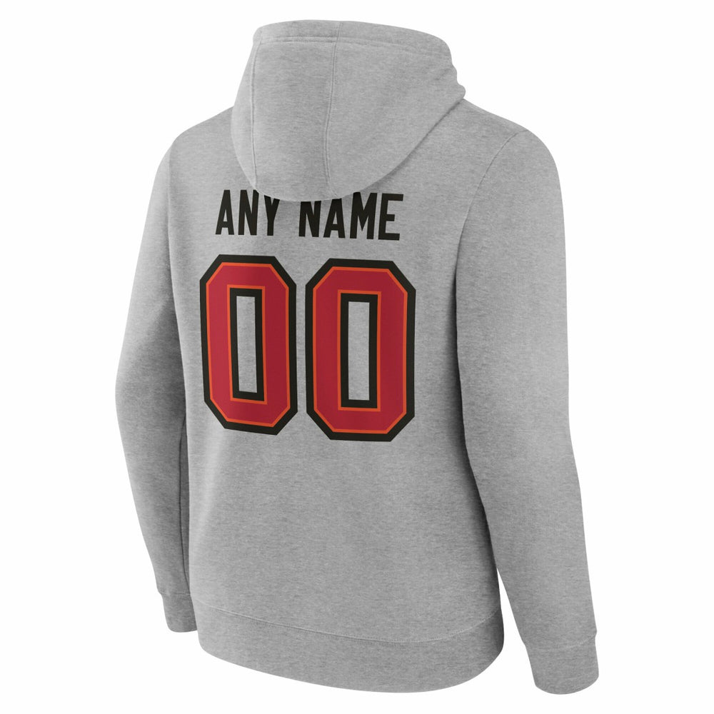 Tampa Bay Buccaneers Team Authentic Personalized Name & Number Hoodie - Gray cheap