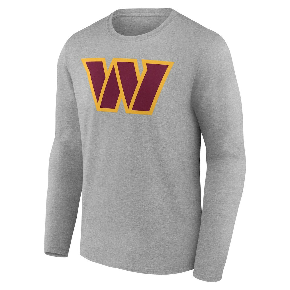Washington Commanders Team Authentic Personalized Name & Number Long Sleeve T-Shirt - Gray cheap