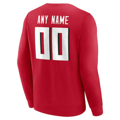 Atlanta Falcons Team Authentic Personalized Name & Number Sweatshirt - Red discount