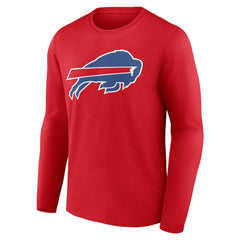 Buffalo Bills Team Authentic Personalized Name & Number Long Sleeve T-Shirt - Red cheap