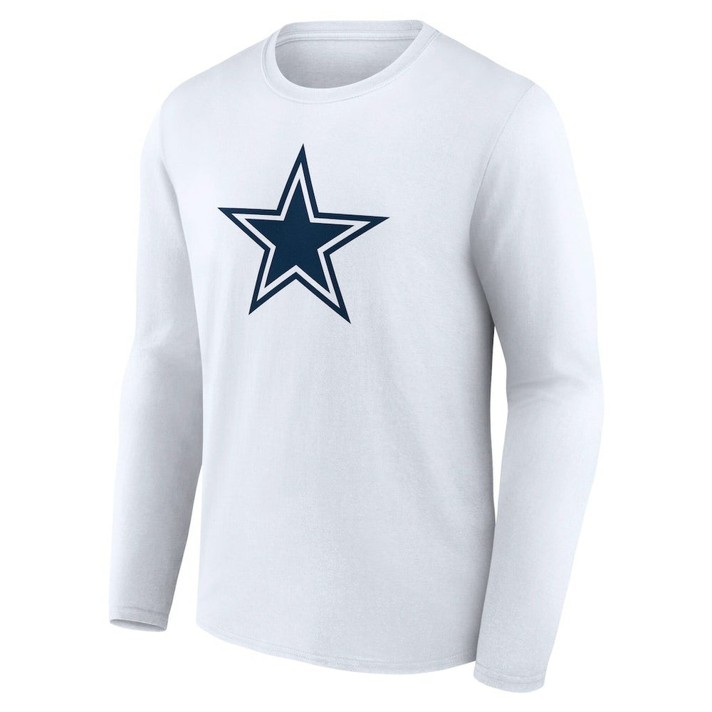 Dallas Cowboys Team Authentic Personalized Name & Number Long Sleeve T-Shirt - White discount