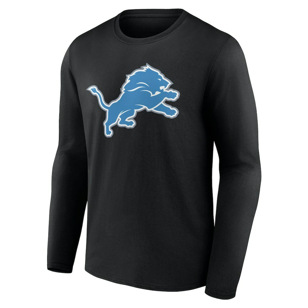 Detroit Lions Team Authentic Personalized Name & Number Long Sleeve T-Shirt - Black outlet