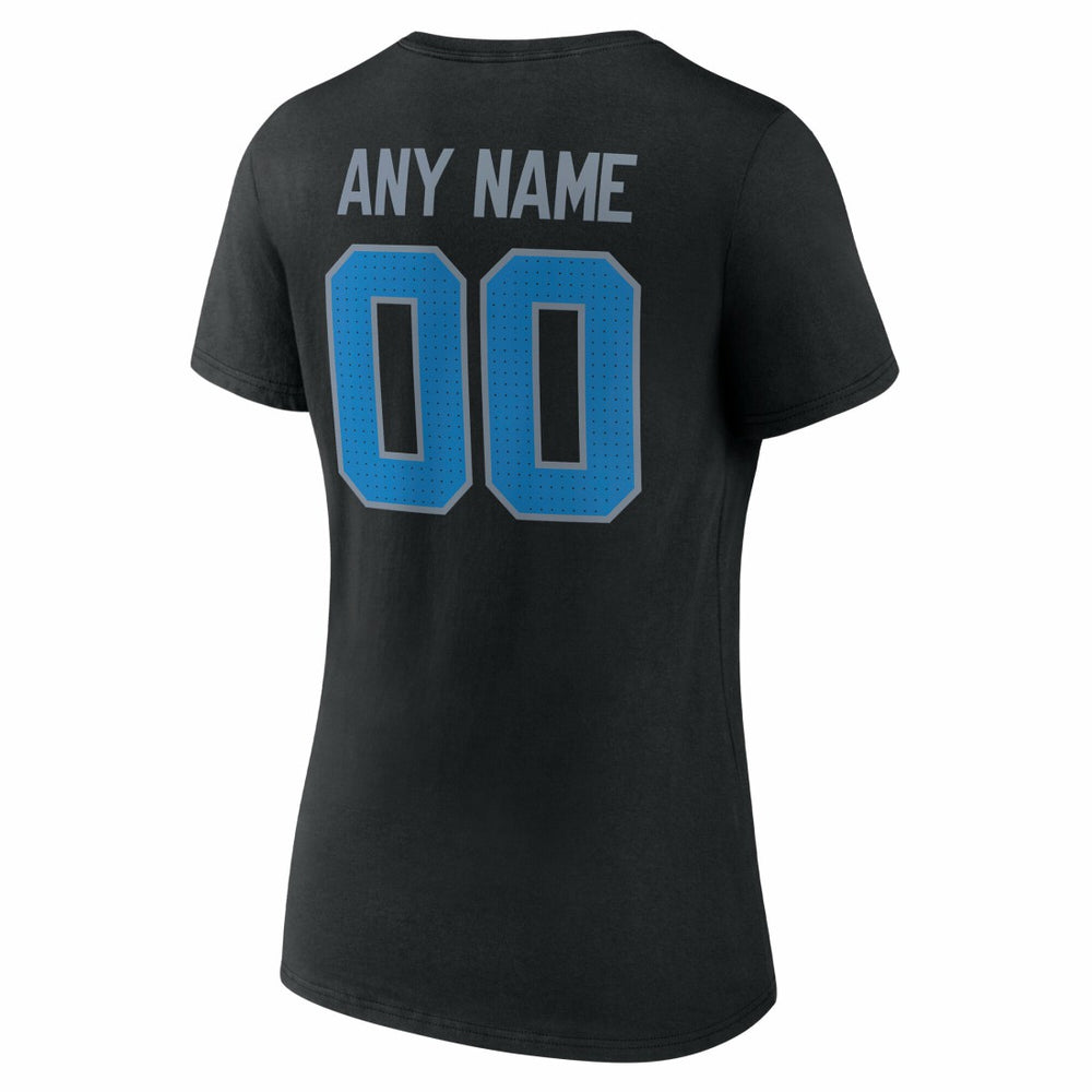Detroit Lions Women's Team Authentic Personalized Name & Number V-Neck T-Shirt - Black on sale