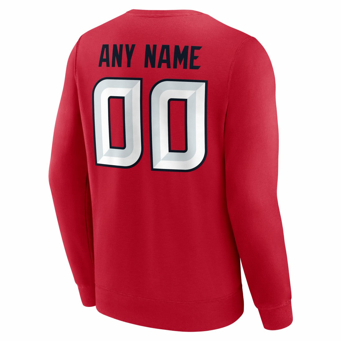 Houston Texans Team Authentic Personalized Name & Number Sweatshirt - Red cheap