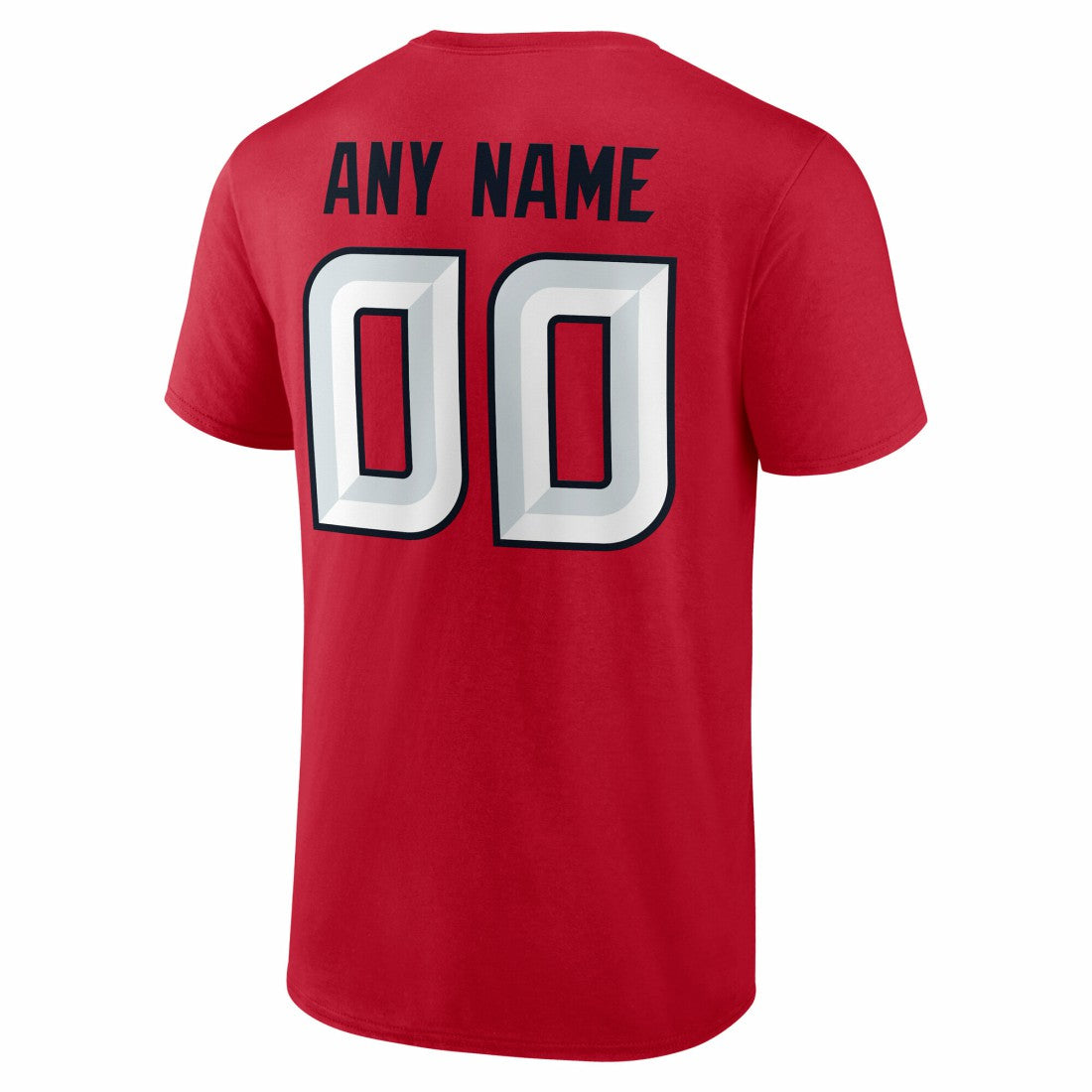 Houston Texans Team Authentic Personalized Name & Number T-Shirt - Red for sale
