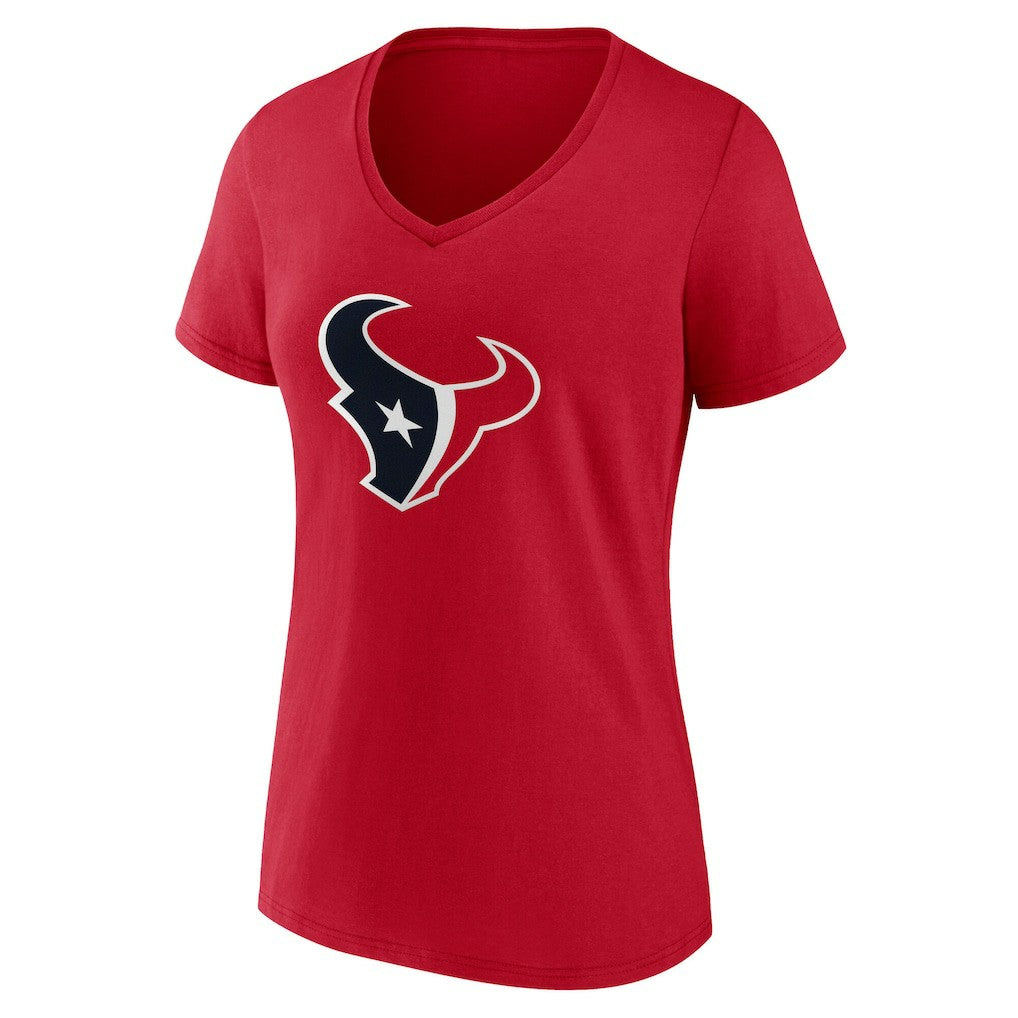 Houston Texans Women's Team Authentic Personalized Name & Number V-Neck T-Shirt - Red sale