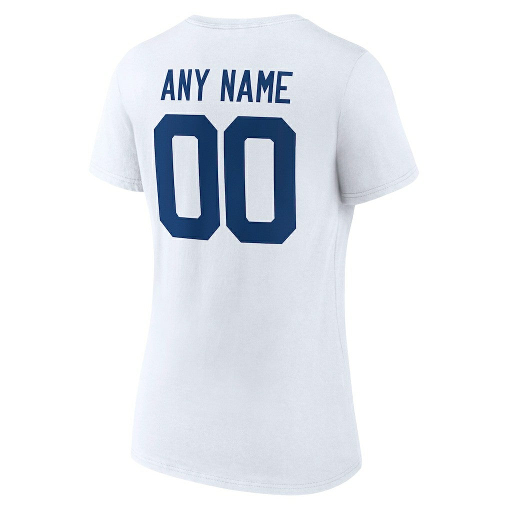 Indianapolis Colts Women's Team Authentic Personalized Name & Number V-Neck T-Shirt - White outlet