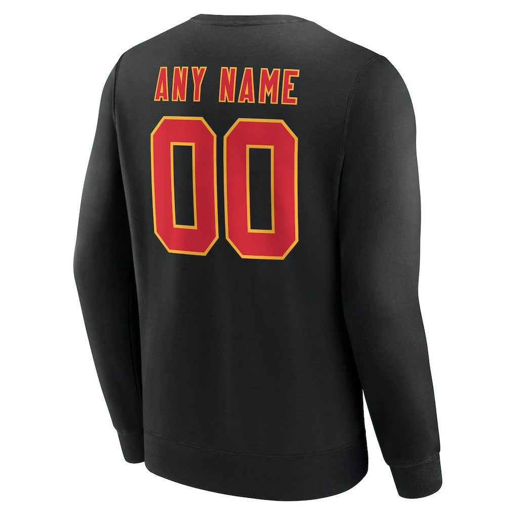 Kansas City Chiefs Team Authentic Personalized Name & Number Sweatshirt - Black discount