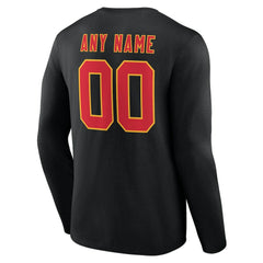 Kansas City Chiefs Team Authentic Personalized Name & Number Long Sleeve T-Shirt - Black outlet